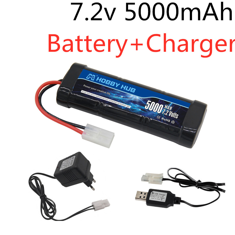 Rc Hobby Usa - 7.2V 5000mAh Ni-MH Battery Pack with