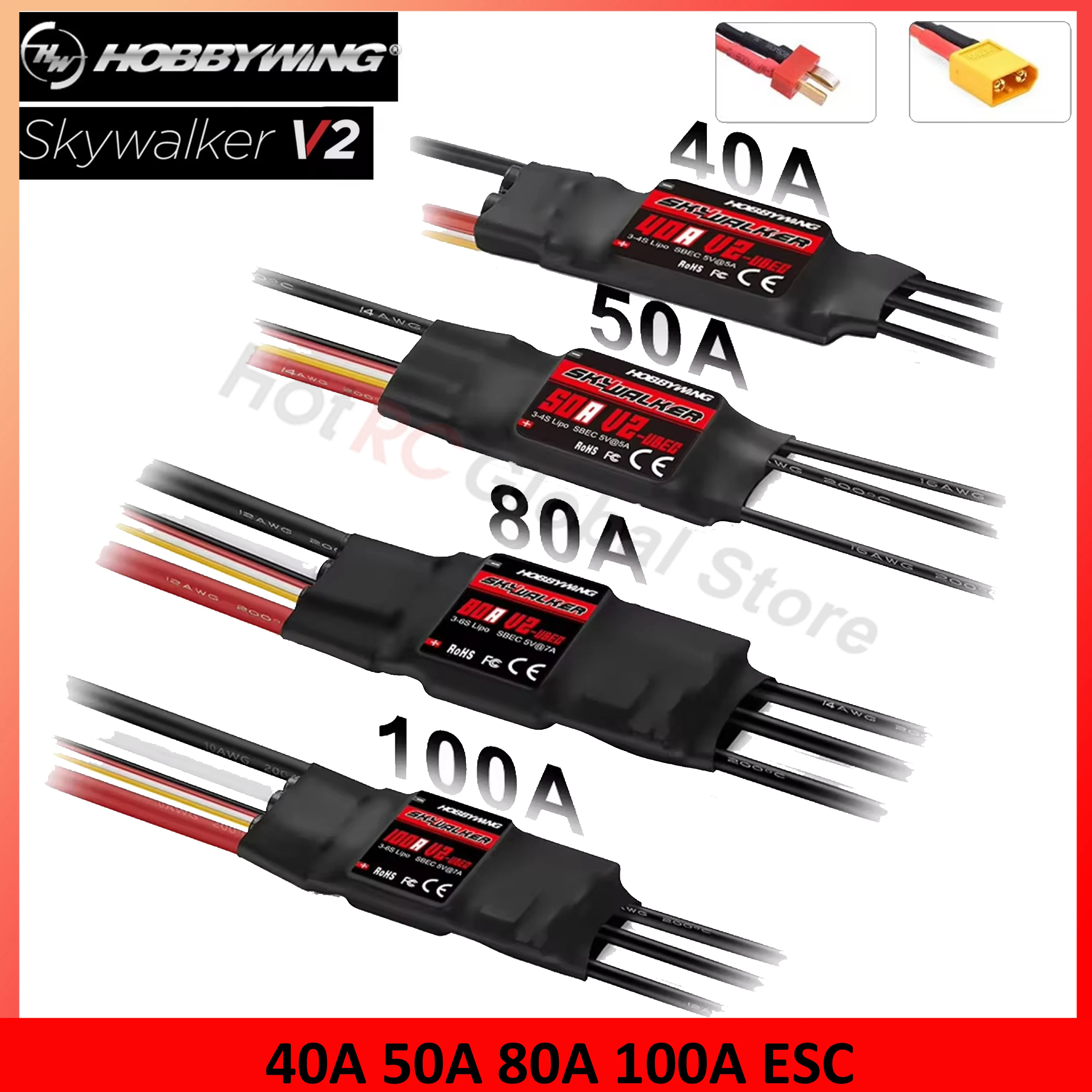 Rc Hobby Wing - HOBBYWING Skywalker V2 Series 40A 50A