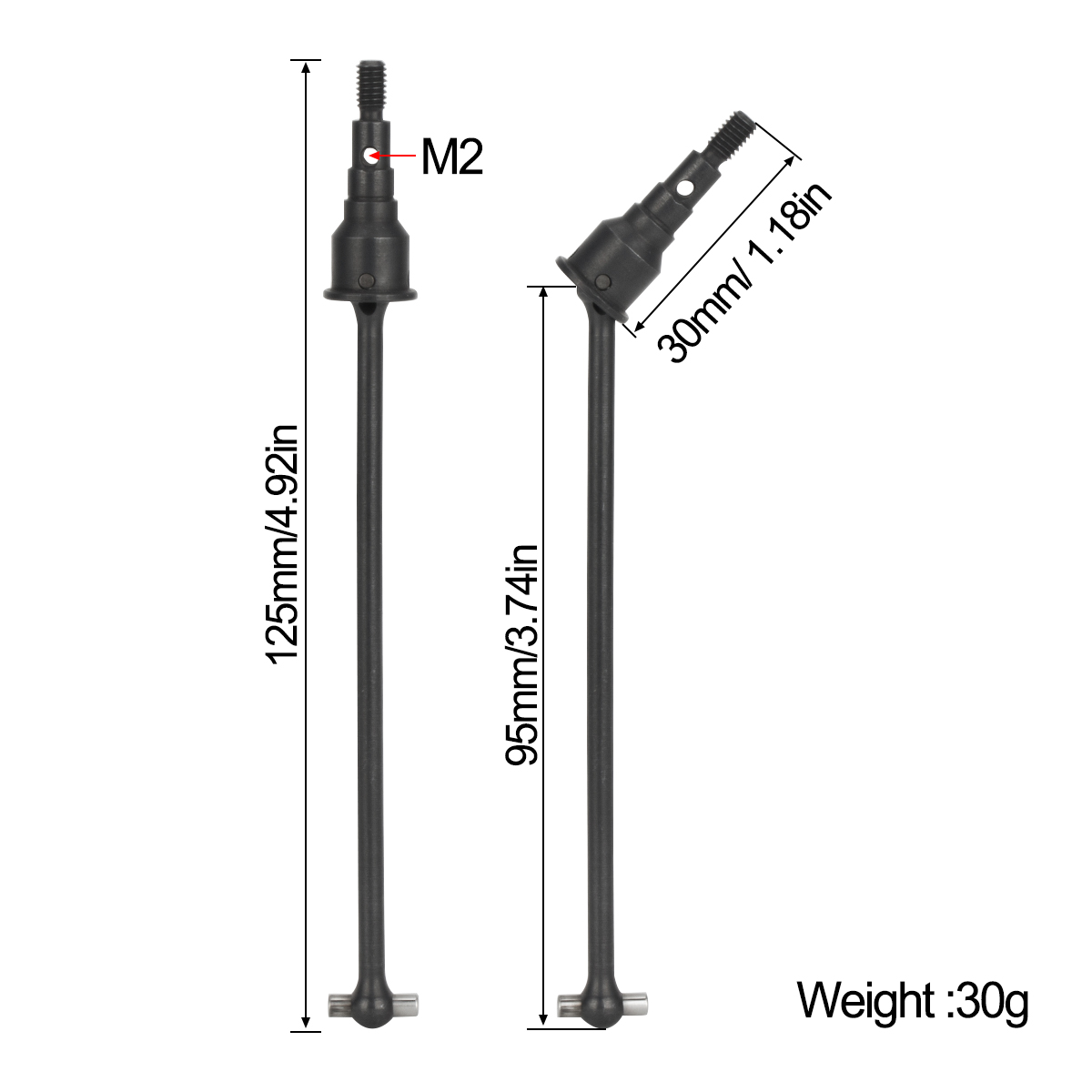2Pcs Hard Steel Front Rear CVD - Rc Hobby Room 评论和价格