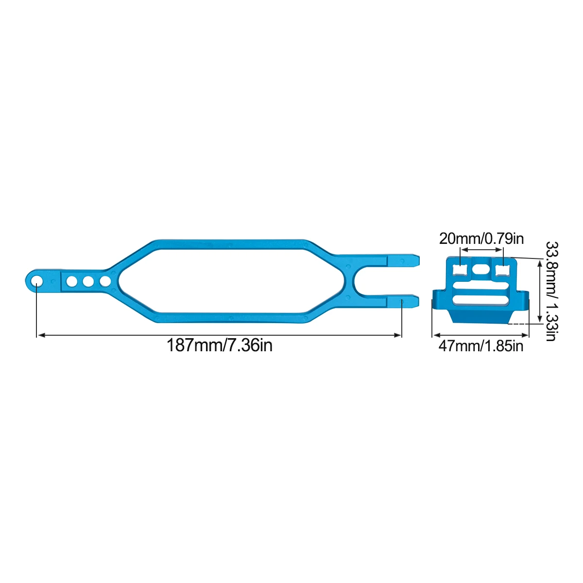 CNC Aluminum Hold Down Battery - Rc Hobby Room 评论和价格