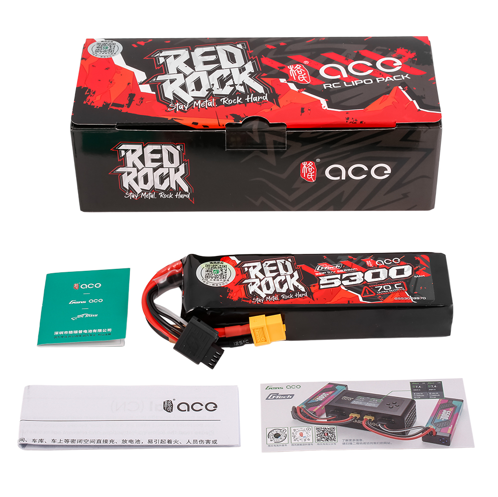 G-TECH ACE RedRock 5300mAh 70C - Rc Hobby Tech 评论和价格