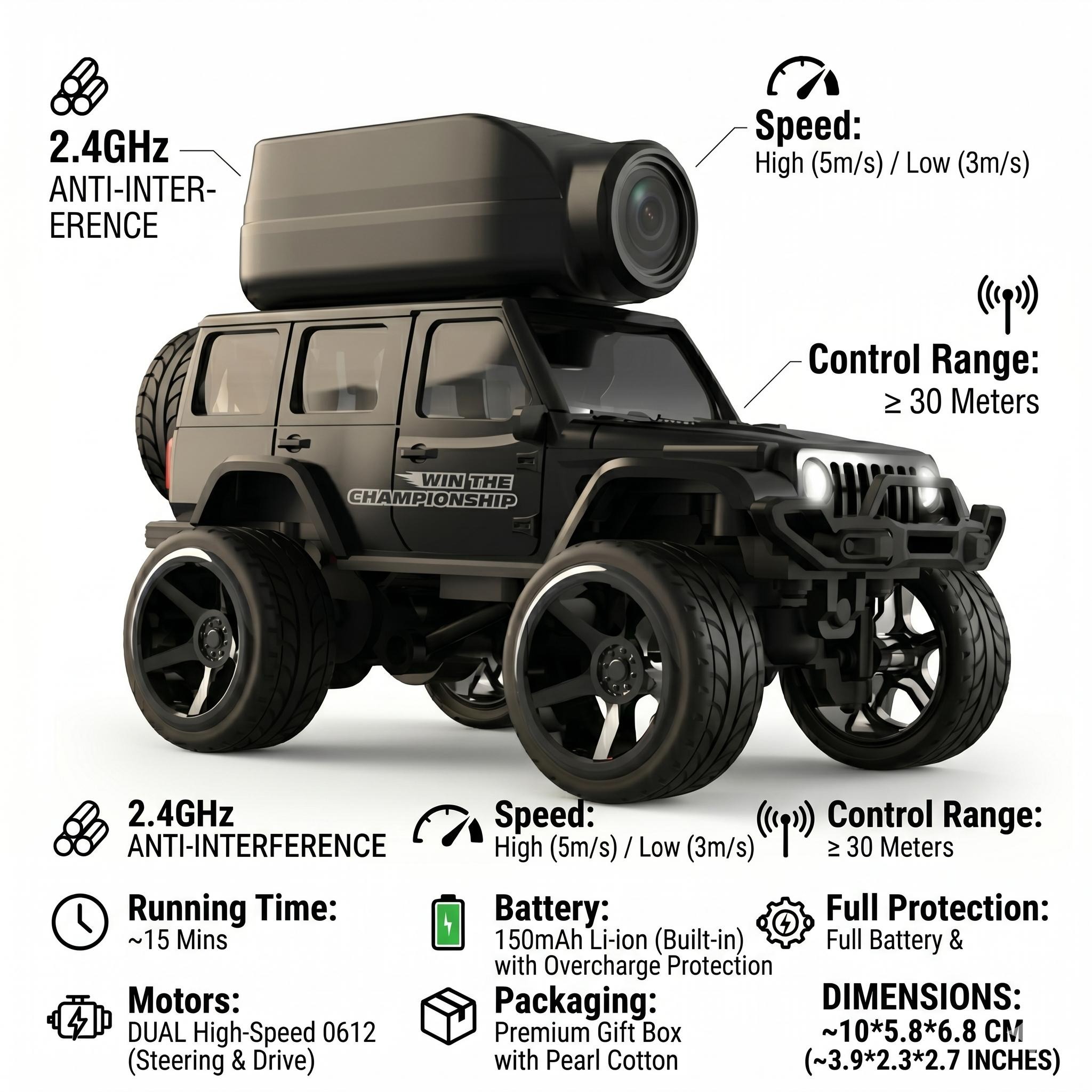 Alloy RC FPV Crawler Car, 1080 - Rc Hobby Tech 评论和价格