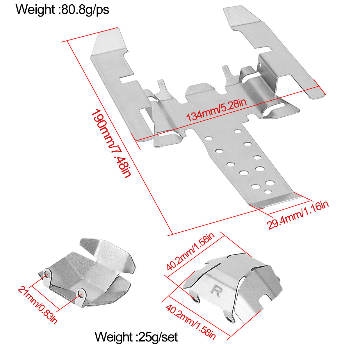 Stainless Steel Skid Plate Cha - Rc Hobby Room 评论和价格